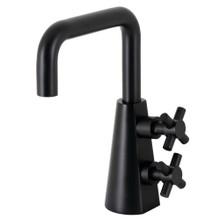 Kingston Brass  KS2260DX Constantine Two-Handle Single-Hole Bathroom Faucet with Push Pop-Up, Matte Black