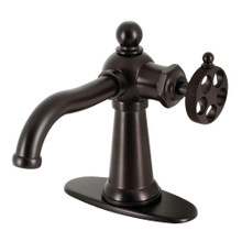 Kingston Brass  KSD3545RKX Webb Single-Handle Bathroom Faucet with Push Pop-Up, Oil Rubbed Bronze