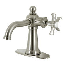 Kingston Brass  KSD3548NX Hamilton Single-Handle Bathroom Faucet with Push Pop-Up, Brushed Nickel
