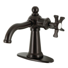 Kingston Brass  KSD3545NX Hamilton Single-Handle Bathroom Faucet with Push Pop-Up, Oil Rubbed Bronze