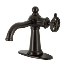 Kingston Brass  KSD3545CG Fuller Single-Handle Bathroom Faucet with Push Pop-Up, Oil Rubbed Bronze