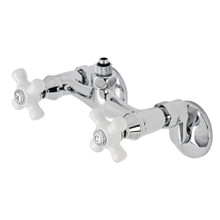 Kingston Brass  CC2131PX Vintage Wall Mount Tub Faucet Body with Riser Adapter, Polished Chrome