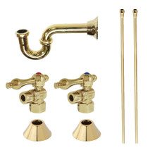 Kingston Brass  CC43102LKB30 Traditional Plumbing Sink Trim Kit with P-Trap, Polished Brass