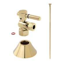 Kingston Brass  CC43102DLTKF20 Modern Plumbing Toilet Trim Kit, 1/2" IPS x 3/8" O.D. Comp, Polished Brass