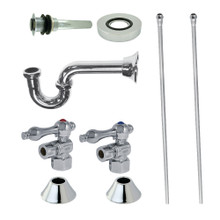 Kingston Brass  CC43101VKB30 Traditional Plumbing Sink Trim Kit with P-Trap and Drain, Polished Chrome