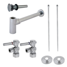 Kingston Brass  CC53301DLTRMK1 Plumbing Sink Trim Kit with Bottle Trap and Drain (No Overflow), Polished Chrome