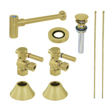 Kingston Brass  CC43107DLVOKB30 Modern Plumbing Sink Trim Kit with Bottle Trap and Overflow Drain, Brushed Brass