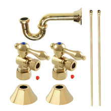 Kingston Brass  CC53302LKB30 Traditional Plumbing Sink Trim Kit with P-Trap, Polished Brass
