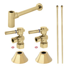Kingston Brass  CC53302DLLKB30 Modern Plumbing Sink Trim Kit with Bottle Trap, Polished Brass
