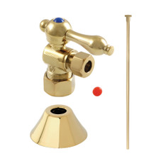 Kingston Brass  CC53302TKF20 Traditional Plumbing Toilet Trim Kit, 5/8" x 3/8" O.D. Comp, Polished Brass