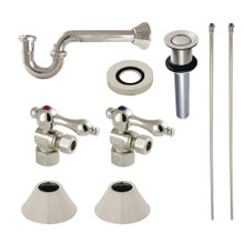 Kingston Brass  CC43106VKB30 Traditional Plumbing Sink Trim Kit with P-Trap and Drain, Polished Nickel