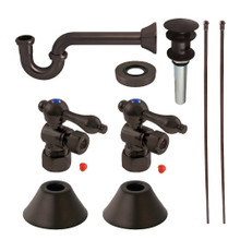 Kingston Brass  CC53305VOKB30 Traditional Plumbing Sink Trim Kit with P-Trap and Overflow Drain, Oil Rubbed Bronze