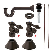 Kingston Brass  CC53305VKB30 Traditional Plumbing Sink Trim Kit with P-Trap and Drain, Oil Rubbed Bronze