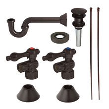 Kingston Brass  CC43105VOKB30 Traditional Plumbing Sink Trim Kit with P-Trap and Overflow Drain, Oil Rubbed Bronze