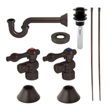 Kingston Brass  CC43105VKB30 Traditional Plumbing Sink Trim Kit with P-Trap and Drain, Oil Rubbed Bronze