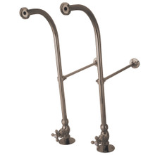Kingston Brass  CC458MX Rigid Freestand Supplies with Stops, Brushed Nickel