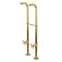 Kingston Brass  CC266S2BEX Freestanding Supply Line Package, Polished Brass