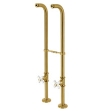 Kingston Brass  CC266S7PX Kingston Freestanding Supply Line with Stop Valve, Brushed Brass