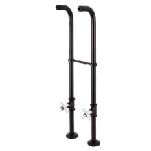 Kingston Brass  CC266S5PX Kingston Freestanding Supply Line with Stop Valve, Oil Rubbed Bronze