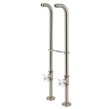 Kingston Brass  CC266S8PX Kingston Freestanding Supply Line with Stop Valve, Brushed Nickel