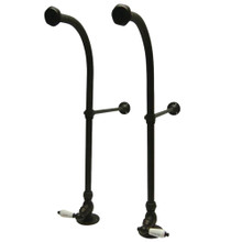 Kingston Brass  CC455HCL Rigid Freestand Supplies with Stops, Oil Rubbed Bronze
