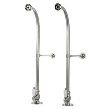 Kingston Brass  CC458HCL Rigid Freestand Supplies with Stops, Brushed Nickel