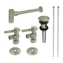 Kingston Brass  CC53308DLTRMK2 Plumbing Sink Trim Kit with Bottle Trap and Overflow Drain, Brushed Nickel