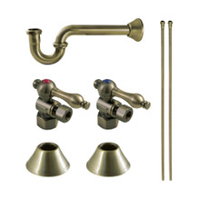 Kingston Brass  CC43103LKB30 Traditional Plumbing Sink Trim Kit with P-Trap, Antique Brass