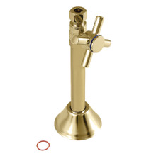 Kingston Brass  CC83252DX Concord 1/2" Sweat x 3/8" O.D. Comp Straight Shut Off Valve with 5" Extension, Polished Brass