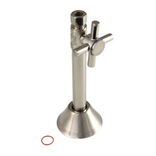 Kingston Brass  CC83258DX Concord 1/2" Sweat x 3/8" O.D. Comp Straight Shut Off Valve with 5" Extension, Brushed Nickel