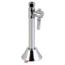 Kingston Brass  CC83251DL 1/2" Sweat x 3/8" O.D. Comp Straight Shut-Off Valve with 5" Extension, Polished Chrome