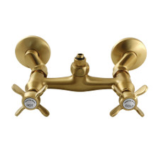 Kingston Brass  CC2137BEX Essex Wall Mount Tub Faucet Body with Riser Adapter, Brushed Brass