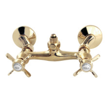 Kingston Brass  CC2132BEX Essex Wall Mount Tub Faucet Body with Riser Adapter, Polished Brass