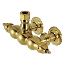 Kingston Brass  ABT770-7 Vintage 3-3/8 inch Wall Mount Faucet Body, Brushed Brass
