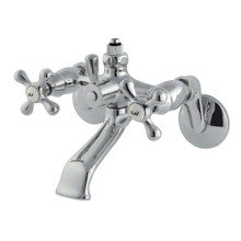 Kingston Brass  CC2661 Vintage Wall Mount Tub Faucet with Riser Adapter, Polished Chrome