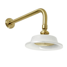Kingston Brass P60SBCK Victorian Sunflower Shower Head with 12-Inch Shower Arm, Brushed Brass