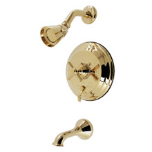 Kingston Brass KB36320EX Single-Handle Tub and Shower Faucet, Polished Brass