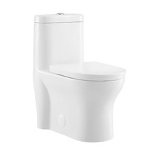 Swiss Madison  SM-1T108 Monaco One-Piece Elongated Toilet Dual-Flush 1.1/1.6 gpf -Glossy White