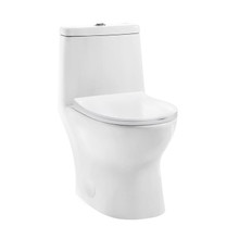 Swiss Madison  SM-1T112 Ivy One-Piece Elongated Toilet Vortex Dual-Flush 1.1/1.6 gpf -Glossy White