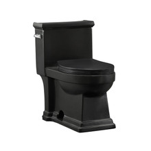 Swiss Madison  SM-1T114MB Voltaire One-Piece Elongated Toilet Side Flush 1.28 gpf in Matte Black