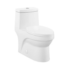 Swiss Madison  SM-1T118 Virage One-Piece Elongated Toilet Vortex Dual-Flush 1.1/1.6 gpf - Glossy White
