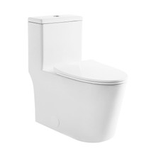 Swiss Madison  SM-1T180 Dreux High Efficiency One-Piece Elongated Toilet with 0.8 GPF Water Saving Patented Technology - Glossy White