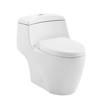 Swiss Madison  SM-1T203 Manoir One-Piece Elongated Toilet Dual-Flush 1.1/1.6gpf - Glossy White