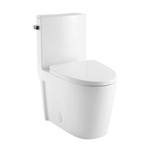 Swiss Madison  SM-1T253 St. Tropez One-Piece Elongated Toilet Vortex Side Flush 1.28 gpf - Glossy White