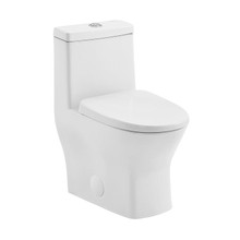 Swiss Madison  SM-1T257 Sublime II One-Piece Round Toilet Dual-Flush 1.1/1.6 gpf - Glossy White