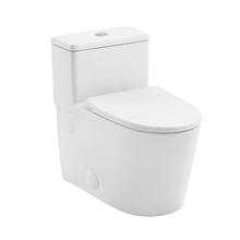 Swiss Madison  SM-1T259 Brusque One-Piece Elongated Toilet Dual-Flush 1.1/1.6 gpf -  White