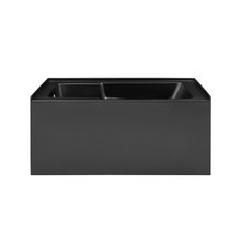Swiss Madison  SM-AB549MB Voltaire 54" X 30" Left-Hand Drain Alcove Bathtub with Apron in Matte Black
