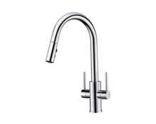 Oakland  KSK1218-C Two Handle Pull-Down Single Hole Kitchen Faucet - Polished Chrome