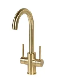 Oakland  KSB1217-SG Two Handle Single Hole Lavatory or Bar Prep Faucet - Satin Gold