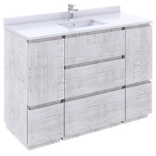 Fresca  FCB31-122412RWH-FC Fresca Formosa 47" Floor Standing Modern Bathroom Vanity Cabinet in Rustic White